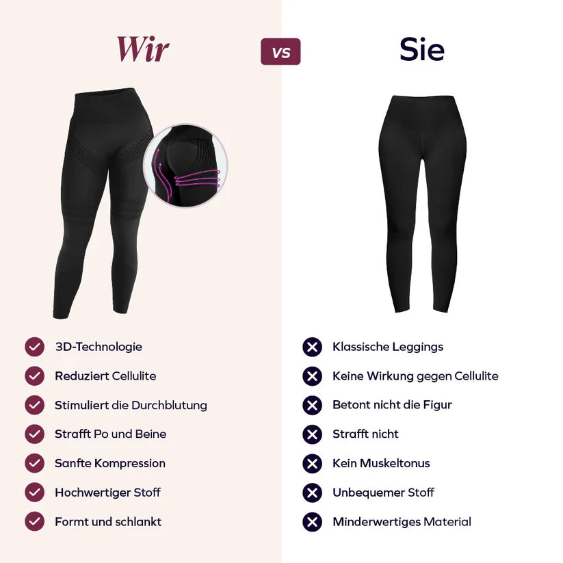 3D-Leggings | Zwart