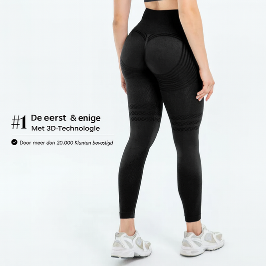 3D-Leggings | Zwart